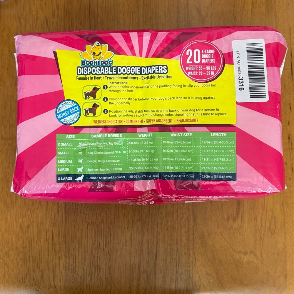 Bodhi Female Doggie Diapers Size XL - Picture 2 of 3